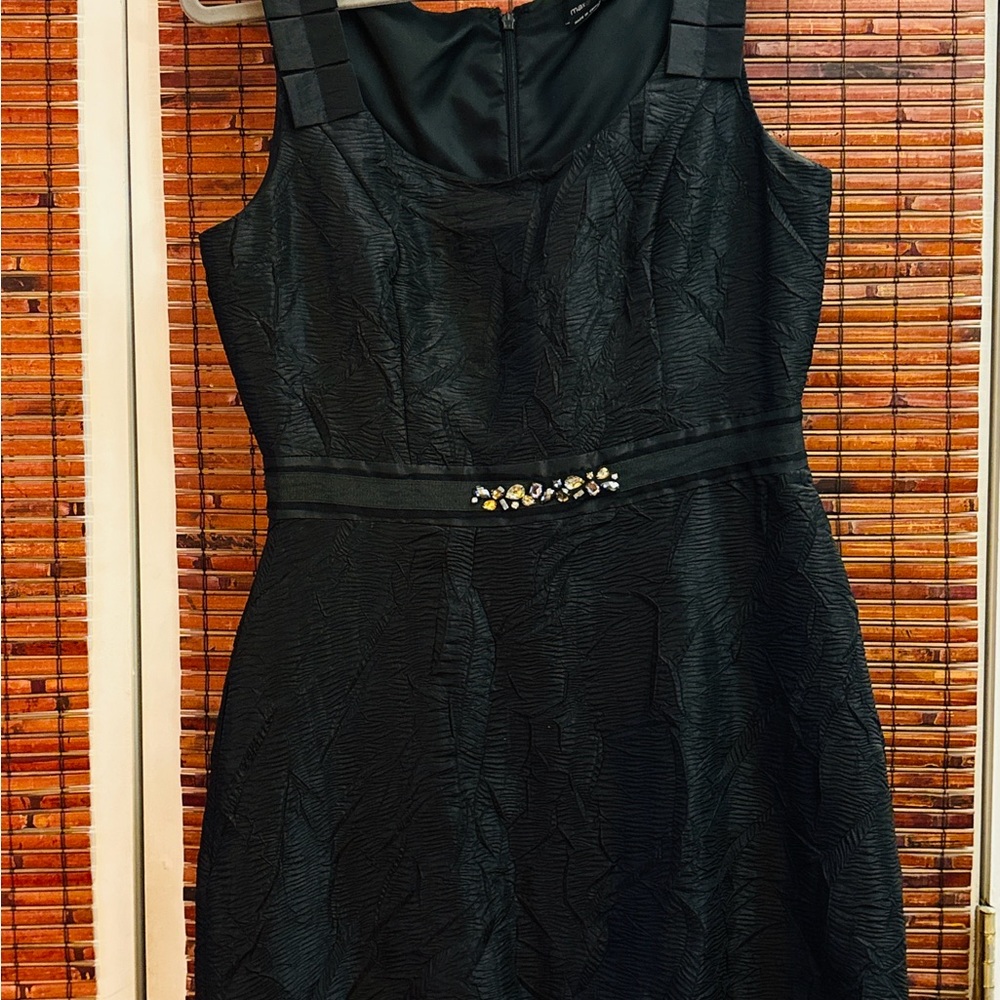 Max & Cleo Textured Black cocktail Dress